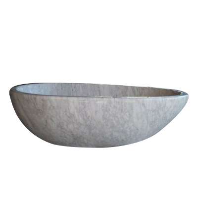 Chinese Soaking Tub Round Natural Solid Stone Bathtub Marble Bathtub